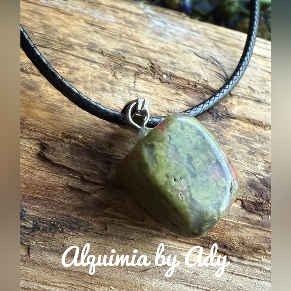 Alquimia Green Unakite Necklace Nature-Inspired Design - Picture 1 of 2